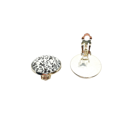 earrings steel silver stud leafs